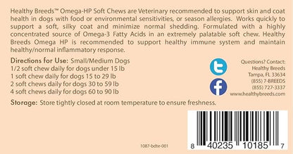 Healthy Breeds Border Terrier Omega HP Fatty Acid Skin and Coat Support Soft Chews 60 Count