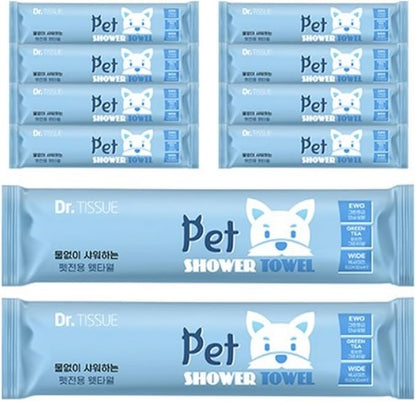 Extra Large Size - 20.5" x 12.6" Pet Wipes | Individually Packaged | Paw Wipes | Hypoallergenic | Grooming | Bathing | Green Tea Scented Deodorizing | Tear Stain | All Purpose Bath Wipes | - 5 Count