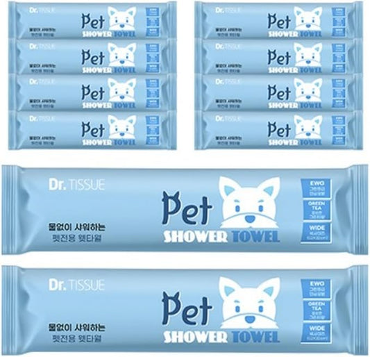 Extra Large Size - 20.5" x 12.6" Pet Wipes | Individually Packaged | Paw Wipes | Hypoallergenic | Grooming | Bathing | Green Tea Scented Deodorizing | Tear Stain | All Purpose Bath Wipes | - 5 Count