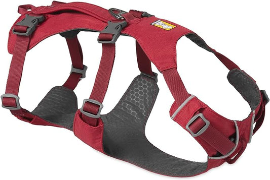 Ruffwear, Flagline Dog Harness, Lightweight and Reflective, No Pull Dog Lift Harness for Hiking, Running and Everyday Use, Red Rock, Small