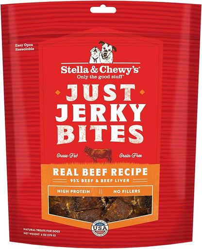Stella & Chewy's Just Jerky Bites Real Beef Recipe Dog Treats, 6 oz. Bag