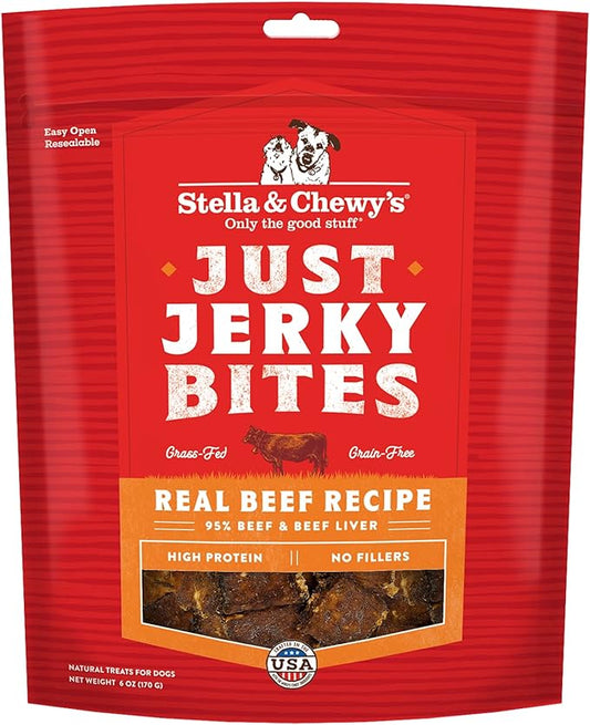 Stella & Chewy's Just Jerky Bites Real Beef Recipe Dog Treats, 6 oz. Bag