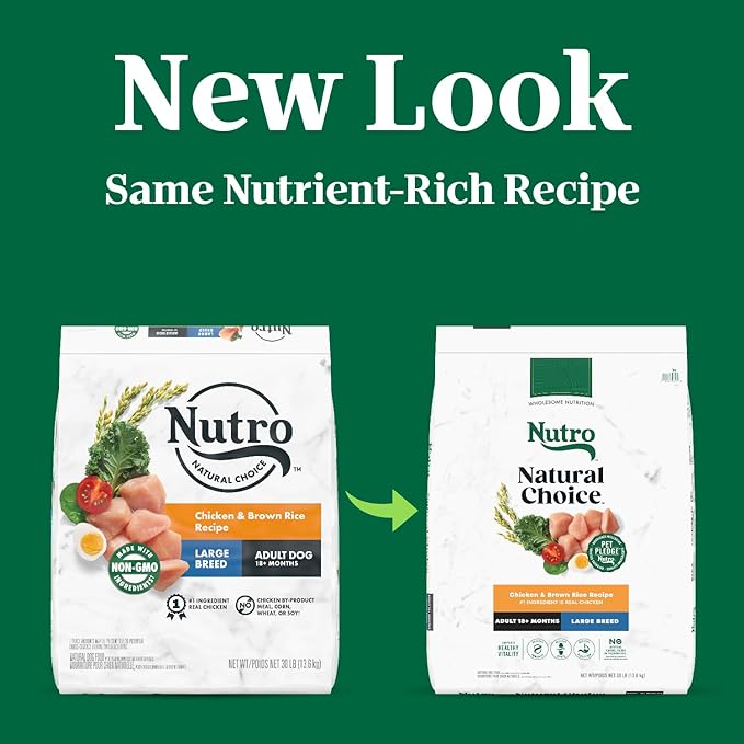 Nutro Natural Choice Adult Large Breed Dry Dog Food, Chicken and Brown Rice Recipe, 30 lbs.