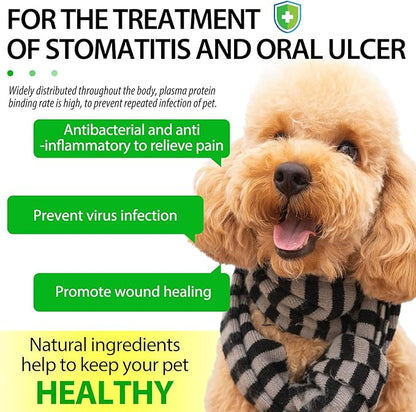 Antibiotics for Dogs, Natural Dog Antibiotics Supports Dog Allergy and Itch Relief, Dog Supplies Antibiotics, Dog Multivitamin for Pets, Bacon Flavor - 60ml / 2 Fl Oz
