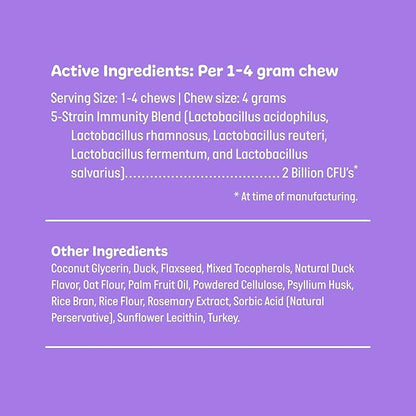 | Pet Probiotics for Dogs | Dog Probiotics and Digestive Enzymes for Dogs Diarrhea, Gut Health for dogs | Probiotic chews for Dogs w/Fiber, Puppy probiotic digestive health, 120 ct