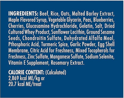 Zuke's Hip Action Dog Treats, Beef Recipe, Natural & Tender Dog Treats with Hip & Joint Support, Dog Treats for Adult Dogs 6 Ounce (Pack of 3)