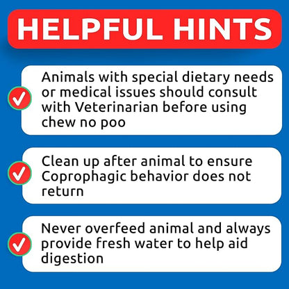 NO POO Treats - Prevent Dog Poop Eating - Coprophagia Treatment - Stool Eating Deterrent - Probiotics & Enzymes - Digestive Health + Breath Aid - Made in USA - 180 Chews