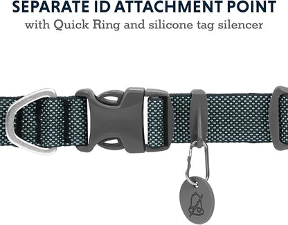 Ruffwear, Hi & Light Dog Collar, Minimal and Ultralight Collar for Everyday Walks and Runs, Basalt Gray, 14"-20"
