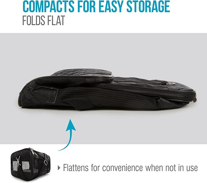 Sherpa Original Deluxe Travel Pet Carrier, Airline Approved - Black Lattice, Large