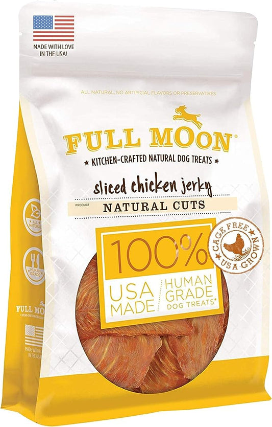 Full Moon Natural Cut Chicken Jerky Healthy All Natural Dog Treats Human Grade Grain Free 12 oz
