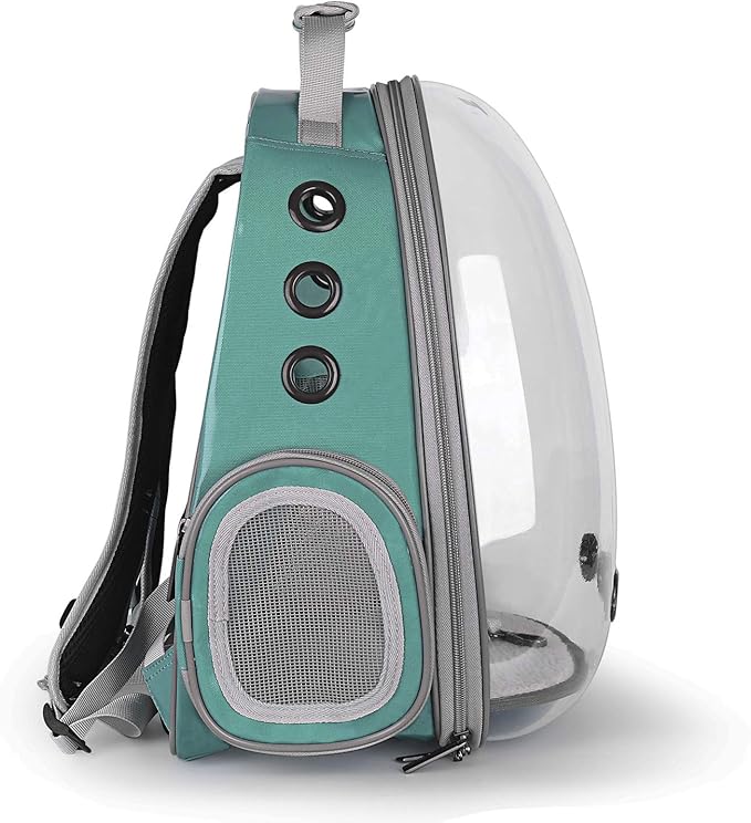 Lollimeow Cat Bubble Backpack Pet Travel Carrier for Cats and Dogs(Classic Green)