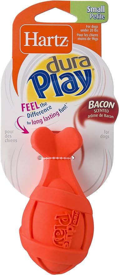 Hartz Dura Play Bacon Scented Rocket Dog Toy, Small , 1 Count