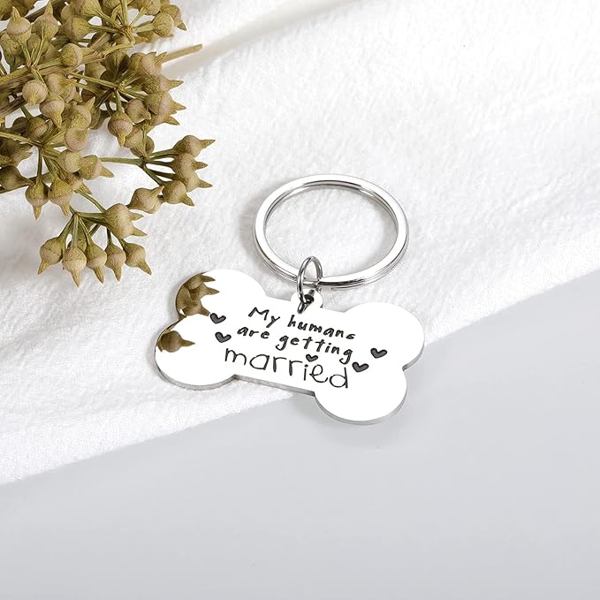 Funny Gifts for Her Bride to Be Bridal Shower Wedding Gifts for Couple Dog Mom Gift for Women Getting Married Engagement Valentine Gifts Dog Tags Pet Accessories for Pets Dog Lovers Owner Bride to be