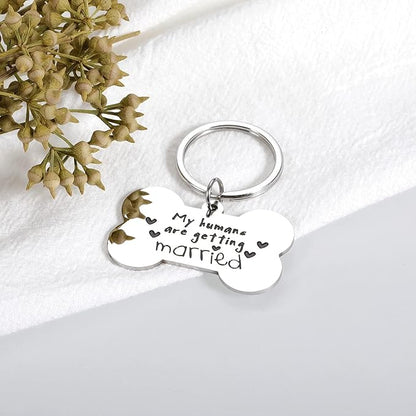 Funny Gifts for Her Bride to Be Bridal Shower Wedding Gifts for Couple Dog Mom Gift for Women Getting Married Engagement Valentine Gifts Dog Tags Pet Accessories for Pets Dog Lovers Owner Bride to be