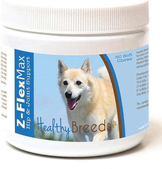 Healthy Breeds Norwegian Buhund Z-Flex Max Hip and Joint Soft Chews 50 Count