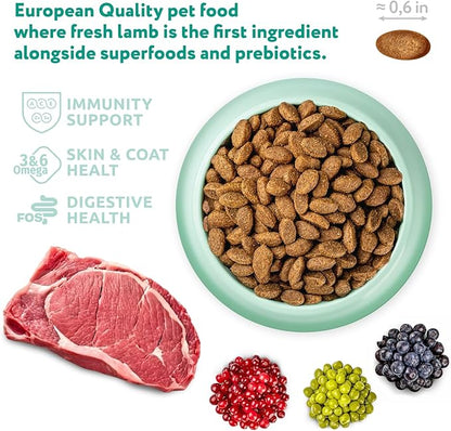 OPtimeal Dry Dog Food for Small Dogs - Proudly Ukrainian - Nutritional Dog Food Dry Recipe with Easily Digestible Protein for Small Breeds (8.8 lbs, Lamb & Rice)