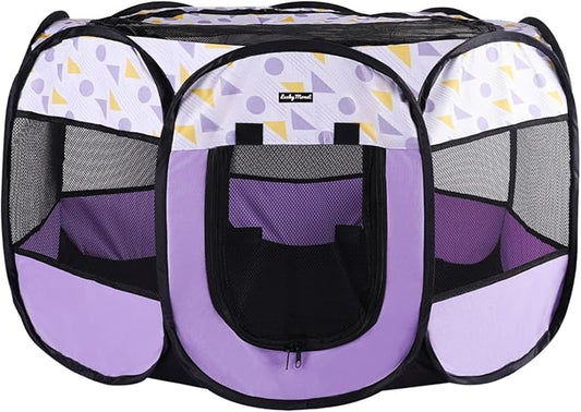Portable Dog Cat Playpen Small Dog Puppy Kitten Play Pens Indoor Pop Up Travel Dog Pen for Outdoor Camping Use