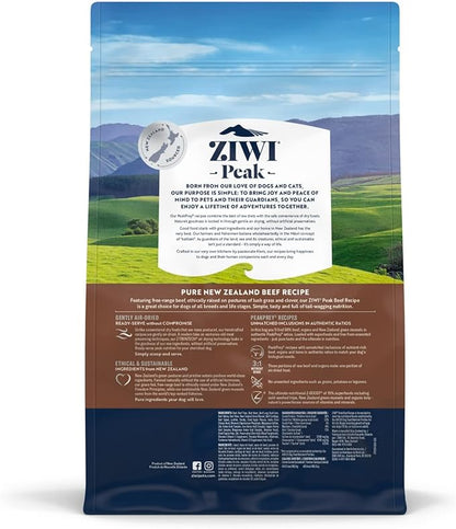 ZIWI Peak Air-Dried Dog Food – All Natural, High Protein, Grain Free and Limited Ingredient with Superfoods (Beef, 2.2 lb)