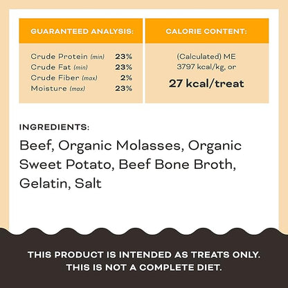 Primal Beef Jerky Dog Treats Made with Beef Bone Broth for Dogs, FriendChips Matter Chewy Dog Treat, 4 oz (Pack of 2)