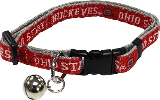 Pets First Collegiate Pet Accessories, Cat Collar, Ohio State Buckeyes, One Size
