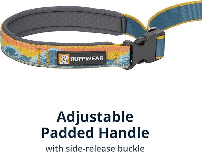 Ruffwear, Crag Dog Leash, Hand-Held or Waist-Worn Reflective with Traffic Handle, Rising Wave