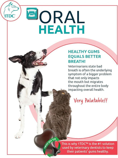 WorksSoWell 1TDC Dual Action Natural Support – 60 Twist Off Soft Gels | Delivers 4 Health Benefits for Dogs & Cats | Supports Oral, Hip & Joint Health, Muscle & Stamina Recovery, Skin & Coat Health
