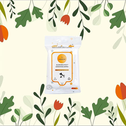 Wipes, 100% Natural Plant-Based Hypoallergenic Pet Grooming Wipes