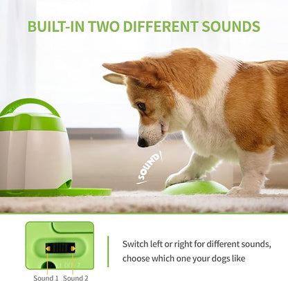 PETGEEK Automatic Dog Treat Dispenser, Dog Puzzle Memory Training Activity Toy- IQ Training Dog Button Feeder, Remote Dog Button Treat Dispenser for Dogs
