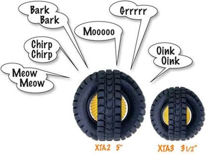 Pet Qwerks X-Tire Ball Dog Toys - Animal Sound Interactive Chew Toy - Medium