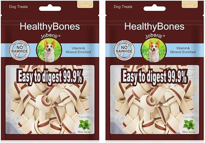 UrbanX HealthyBones Beef Rawhide Free Healthy Mini Chews for Cavalier King Charles Spaniel and Other Small Companion Dogs Great Foods for Training Rewards, 14 Count