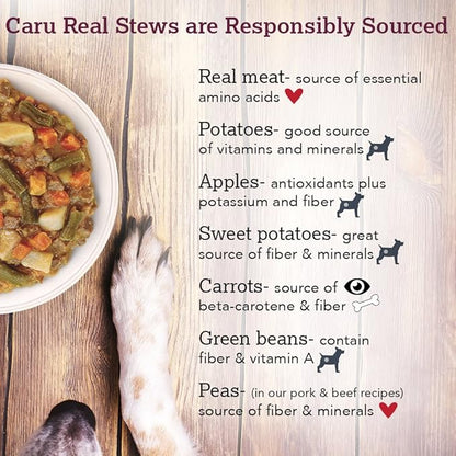 Caru - Real Turkey Stew For Dogs, Natural Adult Wet Dog Food With Added Vitamins And Minerals, Free From Grain, Wheat And Gluten (12.5 Oz)