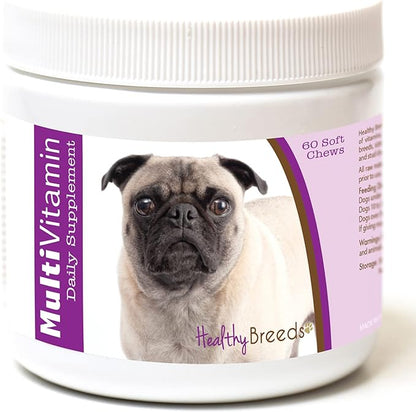 Healthy Breeds Pug Multi-Vitamin Soft Chews 60 Count