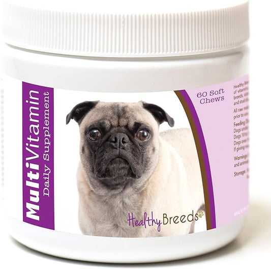 Healthy Breeds Pug Multi-Vitamin Soft Chews 60 Count