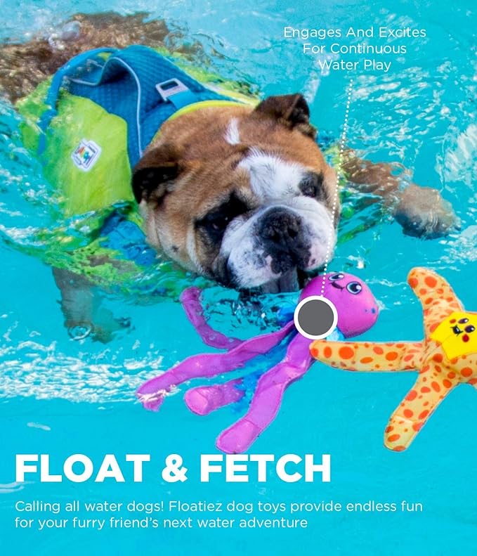 Outward Hound Floatiez Starfish Floating Dog Toy, Medium