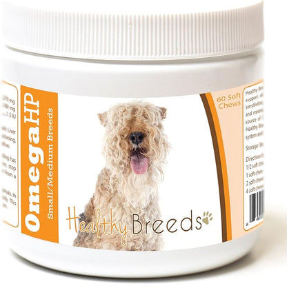 Healthy Breeds Lakeland Terrier Omega HP Fatty Acid Skin and Coat Support Soft Chews 60 Count