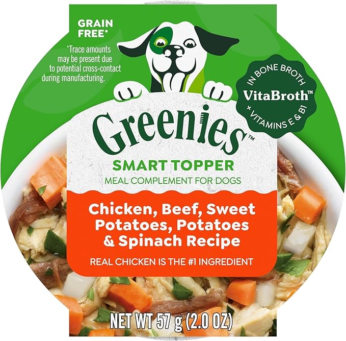 Variety (10) Greenies Smart Wet Dog Food Topper (2-oz Each) with AuroraPet Wipes
