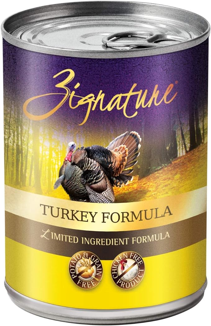 Zignature Turkey Formula Grain-Free Wet Dog Food 13oz, case of 12
