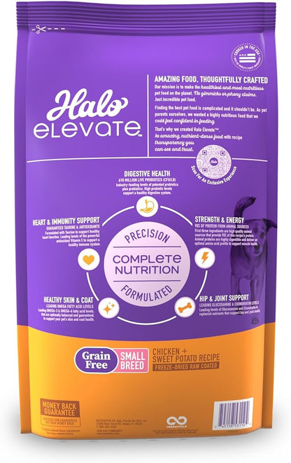 Halo Elevate Dry Dog Food, Grain Free Chicken Recipe, Small Breed, 10lb