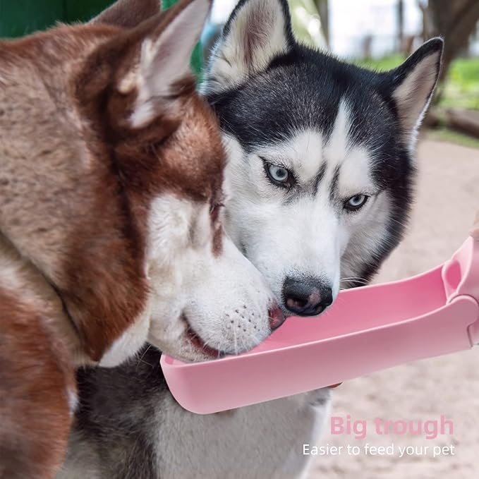 Portable Dog Water Bottle Dispenser for Walking 19OZ Foldable Dog Water Dispenser Portable Pet Water Bottles for Puppy Small Medium Large Dog Water Bowl Dog Accessories