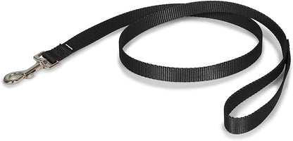 PetSafe Nylon Dog Leash - Strong, Durable, Traditional Style Leash with Easy to Use Bolt Snap - 3/4 in. x 4 ft., Black