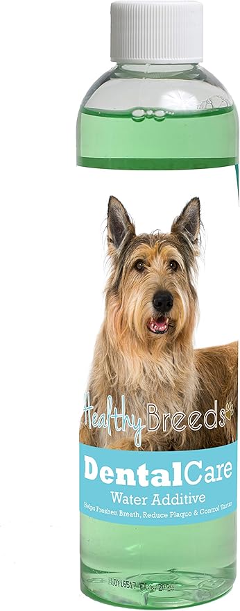 Healthy Breeds Dog Dental Care Water Additive for Berger Picard - Helps Freshen Breath, Reduce Plaque & Control Tartar - Mint Flavor - 8 oz