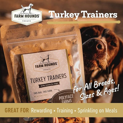 Farm Hounds Premium Bite-Sized Turkey Training Treats for Dog, 100% Made from Humanely-Raised Turkeys, Dog Trainer Treats Healthy Delicious Dog Bites, Made in USA, 2-Pack