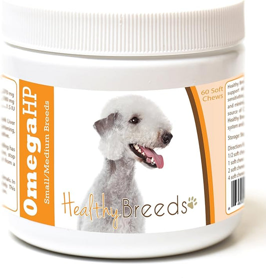 Healthy Breeds Bedlington Terrier Omega HP Fatty Acid Skin and Coat Support Soft Chews 60 Count