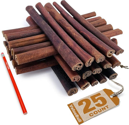 ValueBull Collagen Sticks, Beef Dog Chews, Jumbo 12 Inch, 25 Count - Natural & Safe, Single Ingredient, Rawhide-Free, Long Lasting, Healthy for Hips, Joints, Skin & Coat