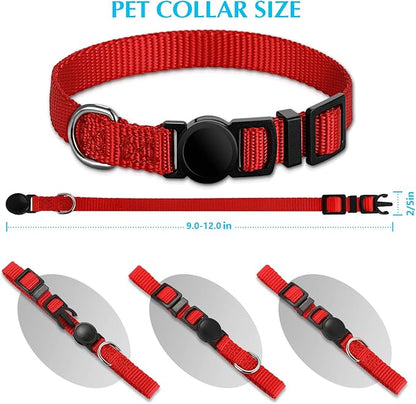 14 PCS Puppy ID Collars Nylon Soft Identification Colorful Adjustable Breakaway Safety Whelping Litter Collars for Pups with Record Keeping Charts 14pcs/Set (M)