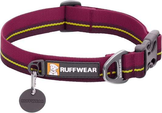 Ruffwear, Flat Out Dog Collar (Formerly Hoopie), Webbing Collar for Walking and Everyday Use, Wildflower Horizon, 14"-20"