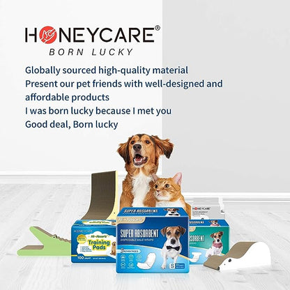 HONEY CARE All-Absorb, XXL 30"x36", 30 Count, Dog and Puppy Training Pads, Ultra Absorbent and Odor Eliminating, Leak-proof 5-Layer Potty Training Pads with Quick-dry Surface, Blue, A39