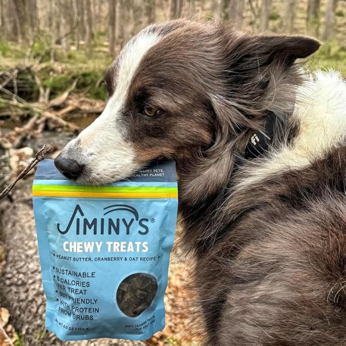 Jiminy's Chewy Good Grub Dog Training Treats, Hypoallergenic, 6oz, Peanut Butter & Cranberry (Pack of 3)