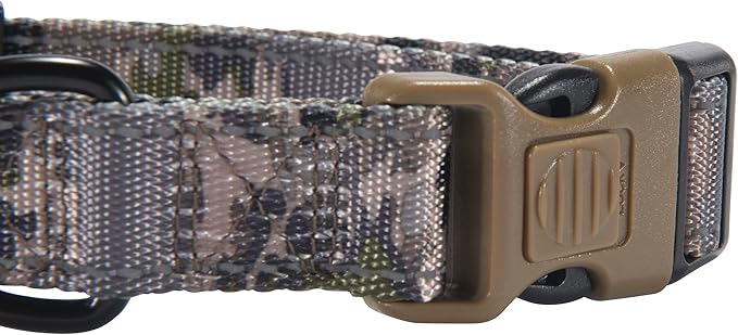 Browning Classic Preformance Webbing Pet Collar, Fully Adjustable, Available in Solid Colors and Camo Patterns, Ovix Camo, Medium