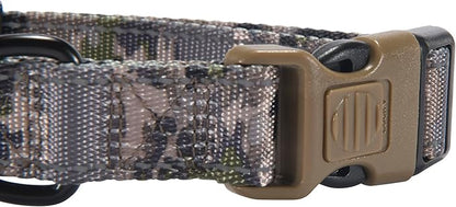 Browning Classic Preformance Webbing Pet Collar, Fully Adjustable, Available in Solid Colors and Camo Patterns, Ovix Camo, Medium